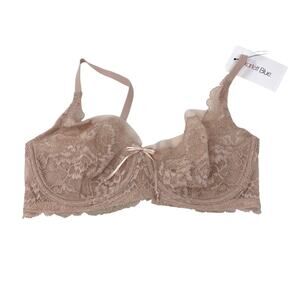 Skarlett Blue Minx Lace Underwire Bra 30D Rose Pearl Blush Pink NWT